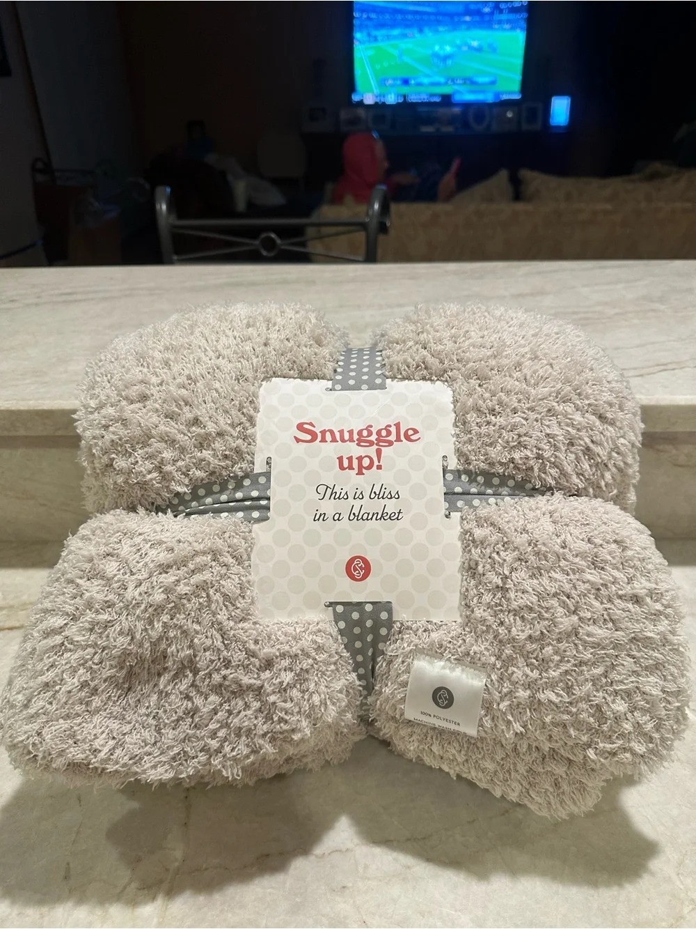 Cozy Plush Throw Blanket - Cream